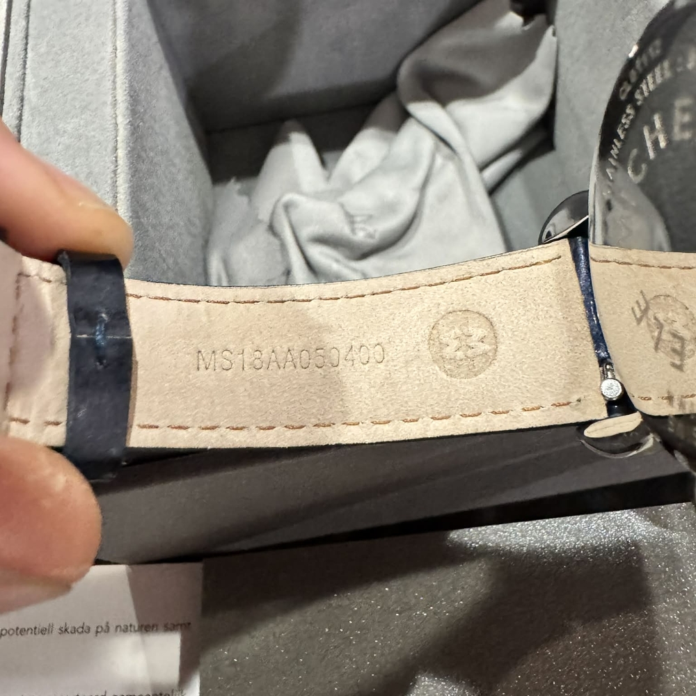 Michele Multicolor Dial Watch with Black Strap - Picture 7 of 10